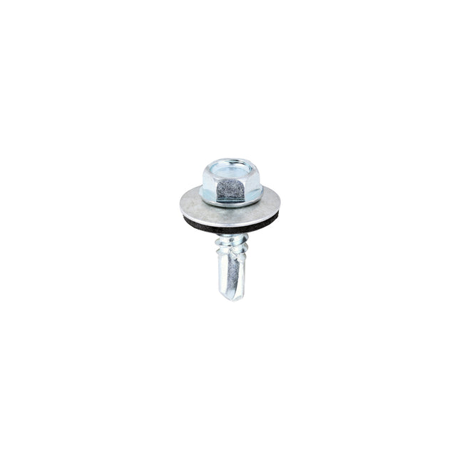 Metal Construction Light Section Screws - Hex - EPDM Washer - Self-Drilling - Zinc